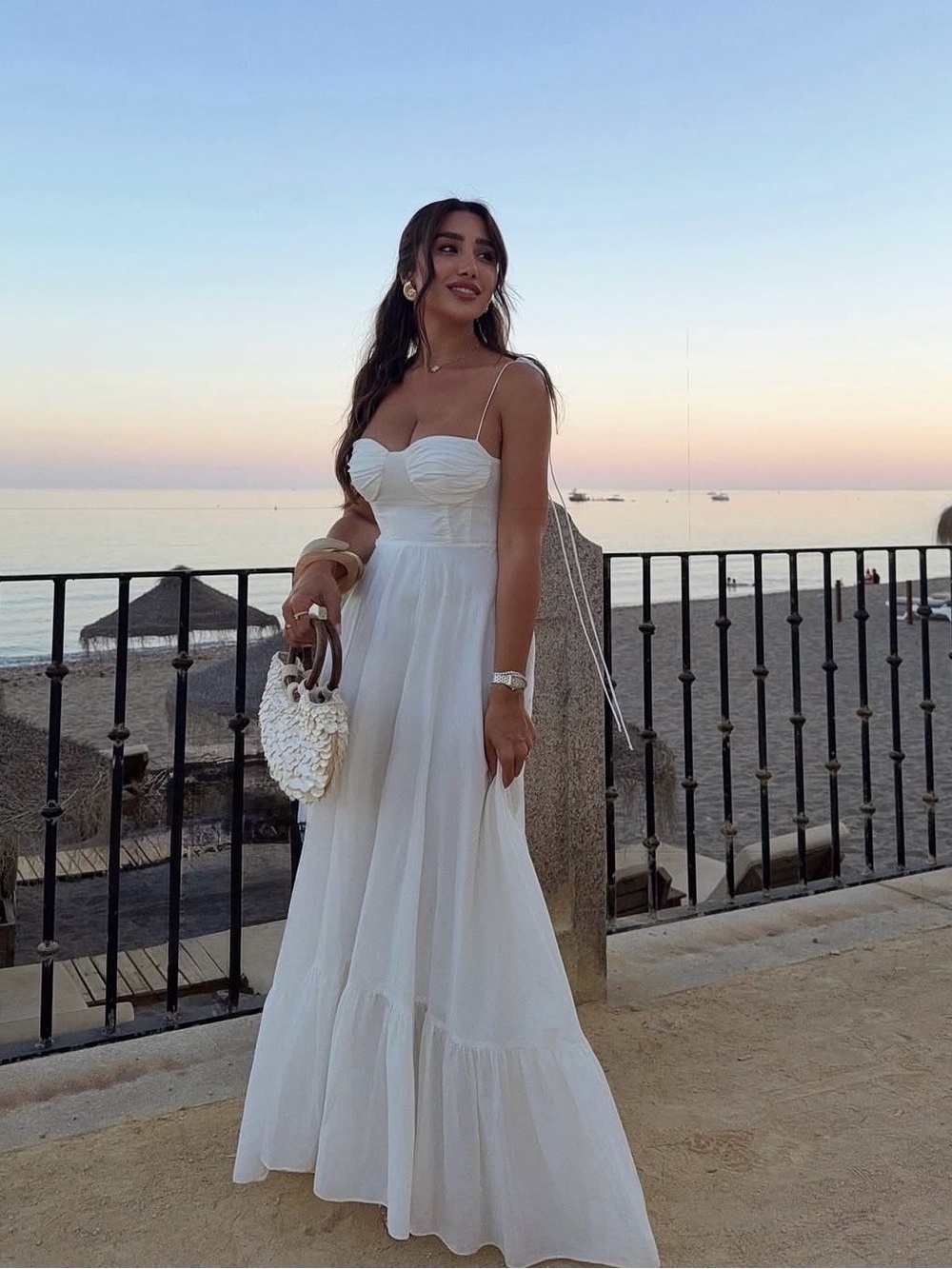ASOS White Strapless Maxi Dress